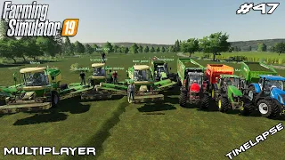 Grass silage harvest w/ 5 mowers | Stappenbach 2020 | Multiplayer Farming Simulator 19 | Episode 47