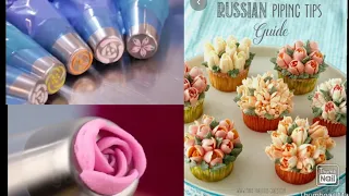 How to use Russian nozzle pipping tips to make beautiful flower in 7 easy steps!