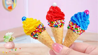 Ice Cream Making🍦Best Miniature Chocolate Ice Cream Cone Recipe 🍫 Mini Cakes Compilation