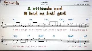 Checklist/MAX/😂Karaoke*Sheet Music*Chord*MR💋노래 반주*기타 코드 악보*가라오케