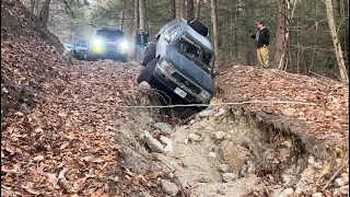 Xmas eve wheeling ~ rocks ice and washouts