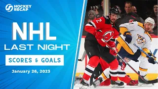 NHL Last Night: All 56 Goals and Scores on January 26, 2023