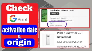 How to Check Google Pixel Phone is Original or Fake | Activation Date