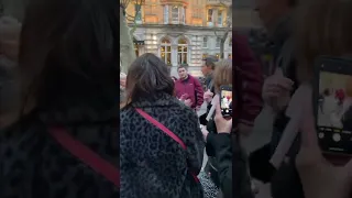 Eddie Redmayne meeting fans after Cabaret