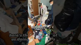 Cleaning a hoarder bedroom