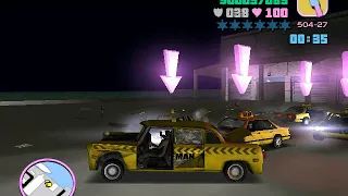 GTA Vice City -Mision #55 Taxigedon (Taxis Kaufman)- GAMEPLAY