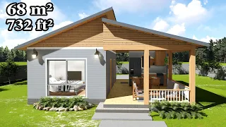 Simple house design (68m²) with 2 bedrooms _07