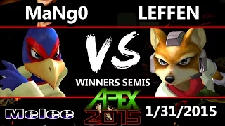 Apex 2015 - Leffen (Fox) Vs. Mango (Falco) - Winners Semis - SSBM