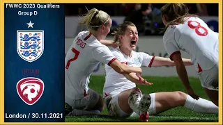 [20-0] | 30.11.2021 | England (Lionesses) vs Latvia | FIFA Women World Cup 2023 Qualifiers | Group D