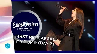Eurovision 2019: first rehearsal - my top 9 (06/05/2019 - semifinal 2)