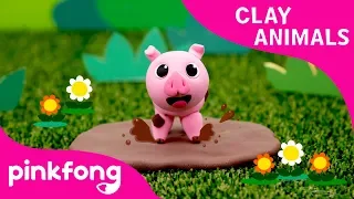 How to make a Pig with Clay | Clay Animals | DIY | Animal Songs | Pinkfong Clay Time