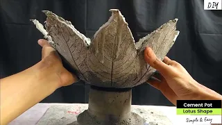 Making Flower Pot Easy With Cement At Home - Leaf Pottery Piper Pottery