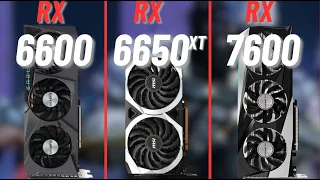 Radeon Rx 6600 vs RX 6650xt vs RX 7600 - TESTE comparativo - 1080p