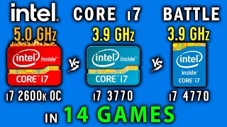 i7 2600k OC 5 GHz vs i7 3770 vs i7 4770 in 14 games