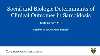 Yale PCCSM Grand Rounds - October 18, 2023