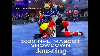 2020 NHL All Star Mascot Showdown Jousting
