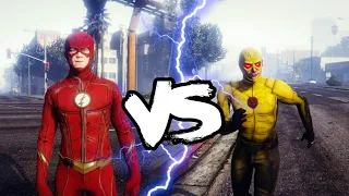 GTA 5 - THE FLASH vs REVERSE FLASH MOD! (GTA 5 Mods) EPIC BATTLE