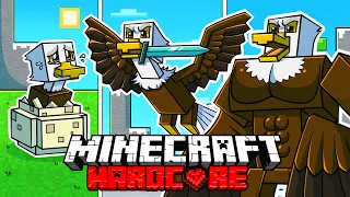 I Survived 100 DAYS as a BALD EAGLE in HARDCORE Minecraft!