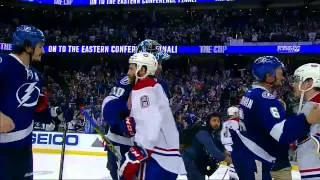 Lightning and Canadiens shake hands after Game 6