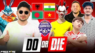 BIGGEST INT TOURNAMENT 🔥😈 DO OR DIE ROUND FT- VINCENZO, CLASSY, AMF #nonstopgaming - free fire live