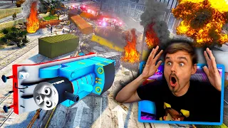 In GTA 5.. Thomas the Tank Engine CRASHES during a SECRET military mission! (OMG!)