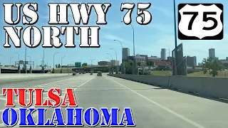 US 75 North - Tulsa - Oklahoma - 4K Highway Drive