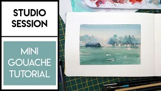 Gouache Landscape Tutorial (Real Time) ✶ Tips & Tricks