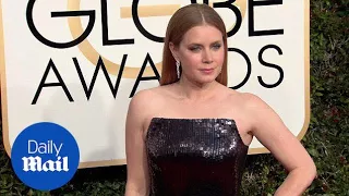 Beautiful in black! Amy Adams stuns in dark at Golden Globes - Daily Mail
