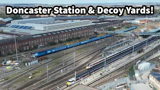 AERIAL VIEWS of Doncaster Station, West Yard & Decoy Up/Down Yards Including MIDLAND PULLMAN