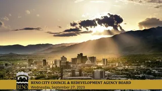 Reno City Council Meeting | September 27, 2023