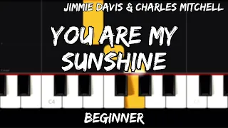 You Are My Sunshine - Easy Beginner Piano Tutorial