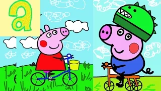 СВИНКА ПЕППА РАСКРАСКА,PEPPA PIG,рисуем СВИНКУ ПЕППУ И ДЖОРДЖА,развивающий мультик для детей