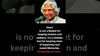 Heart is a Basket of Happiness ||Dr. apj Abdul kalam #motivation #apjabdulkalam #heart