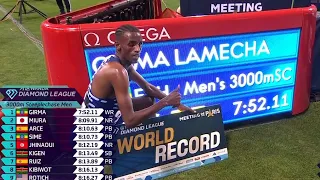 Lamecha Girma smash world records at dazzling Diamond League meet in Paris | men's 3,000m SC