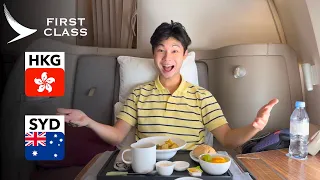 CATHAY PACIFIC FIRST CLASS on B777 to Sydney