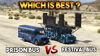 GTA 5 ONLINE : FESTIVAL BUS VS PRISON BUS (WHICH IS BEST BUS?)