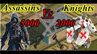 Stronghold Crusader HD 2000 Knights vs 5000 Assassins@SergiuHellDragoonHQ #gaming #stronghold