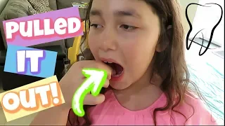 She Pulled Her TOOTH OUT! What Does She Buy With Tooth Fairy Money?