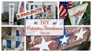 3 Farmhouse Patriotic DIY's | BUDGET 4th of July Decor
