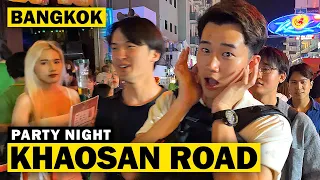 Khaosan Road - Bangkok Party Night [ 4K ] Thailand's Infamous Crazy Street