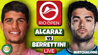 ALCARAZ vs BERRETTINI | Rio Open 2022 | LIVE GTL Tennis Watchalong Stream