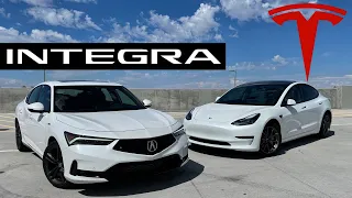 Tesla Model 3 vs Integra A-Spec Comparison