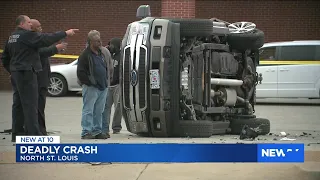 A violent crash leaves one man dead in North St. Louis City