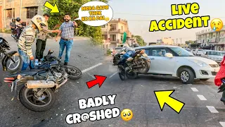 Live Accident of Pulsar220 😢|| Badly Cr@shed with swift😰|| Ye kya ho gaya😭