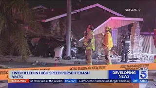 2 killed in high speed pursuit crash in Rialto