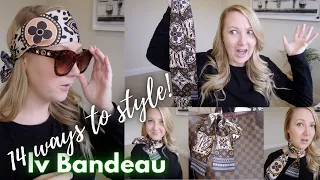 LOUIS VUITTON BANDEAU II 14 WAYS TO STYLE AND WEAR A SILK SCARF !!