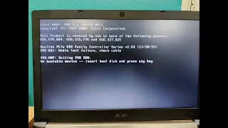 no bootable device insert boot disk and press any key حل مشكلة