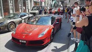Supercars leaving Sarajevo, revs (OneLife Rally)