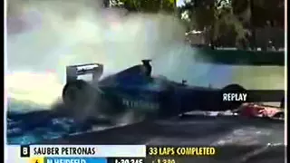 F1 Australien 2001 M Schumacher Überschlag FP1 Premiere