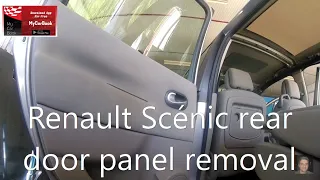 Renault Scénic II (2003–2009) rear door panel removal